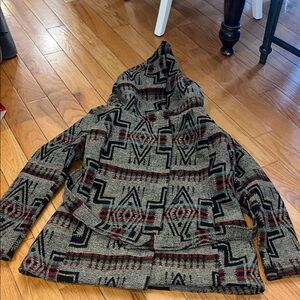 Mossimo Aztec Hooded Coat